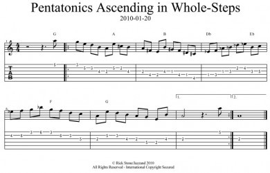 Pentatonics Ascending in Whole-Steps