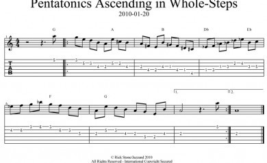 Pentatonics Ascending in Whole-Steps